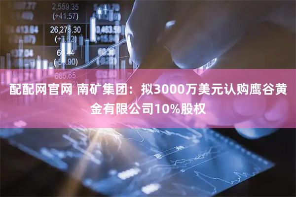 配配网官网 南矿集团：拟3000万美元认购鹰谷黄金有限公司10%股权